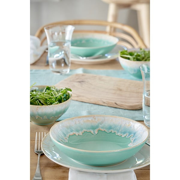 Sinine-türkiissinine kivikeraamikast taldrik ø 27 cm Taormina - Casafina-image-1