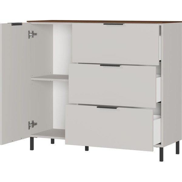 Hall ja beež madal kapp pähklipuust 109x98 cm California - Germania-image-1