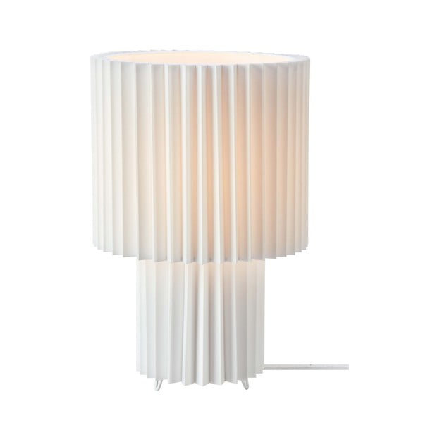 Valge lauavalgusti tekstiilist varjuga (kõrgus 32 cm) Catis - Markslöjd