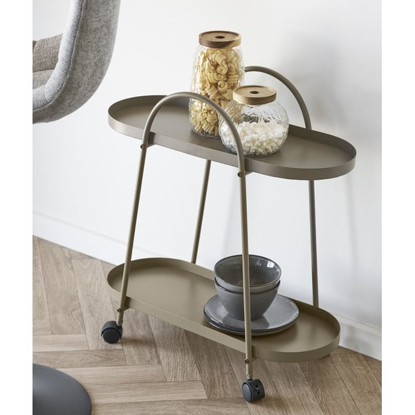 Metallist serveerimislaud ratastel 27,5x60 cm Empoli – House Nordic-image-2