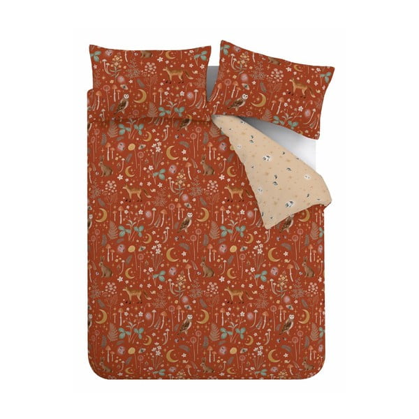 Tellisevärvi pikendatud voodipesu kaheinimesevoodile 230x220 cm Enchanted Twilight Animals - Catherine Lansfield