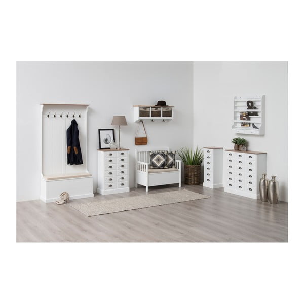 Valge söögipink koos hoiuga Assila Aster - Actona-image-3