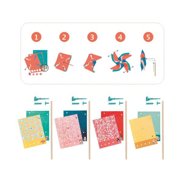 Komplekt 4 tuuleveski valmistamiseks - Djeco-image-2