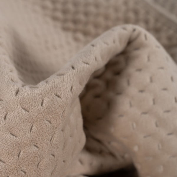 Beež sametist tepitud voodikate 240x260 cm - Ixia-image-2