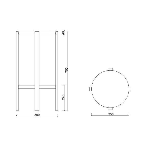 Helehall terasest baaritool (istme kõrgus 75 cm) Doon - noo.ma-image-4