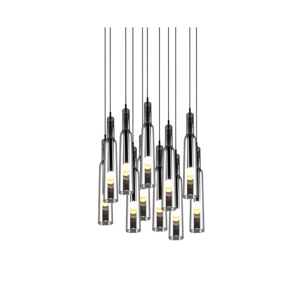 Hõbedane LED rippvalgusti klaasist varjuga ø 50 cm Lucent - Trio Select-image-2