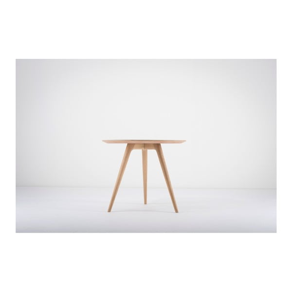 Tammepuidust küljelaud musta lauaga , ⌀ 55 cm Arp - Gazzda-image-3