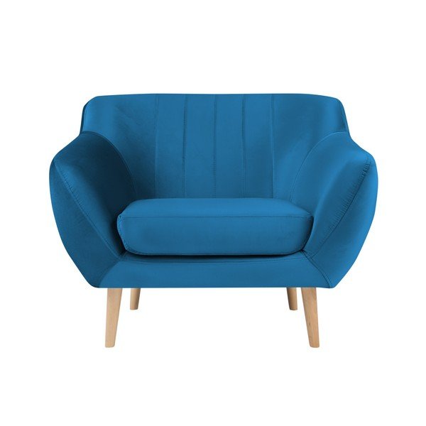 Modré křeslo Mazzini Sofas Benito
