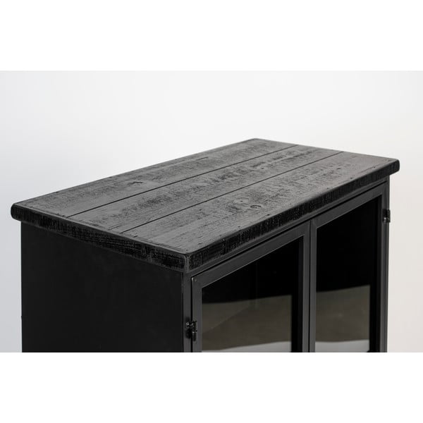 Must metallist vitriinkapp 65x105 cm Ferre - White Label-image-1