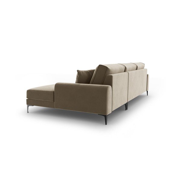 Beež sametne nurgadiivan , paremas nurgas Madara - Mazzini Sofas-image-3