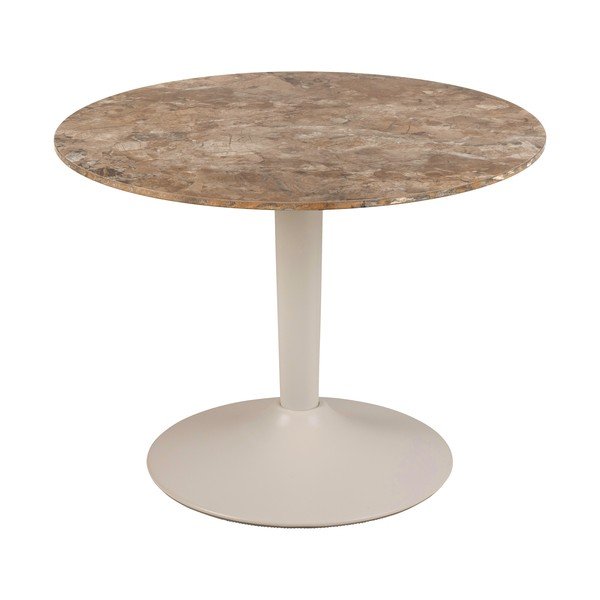 Pruun ümmargune diivanilaud keraamilise pealispinnaga ø 60 cm Malta - Actona