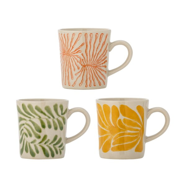 Kivikeraamikast cappuccino tassid 3tk komplektis 205 ml Fauni - Bloomingville