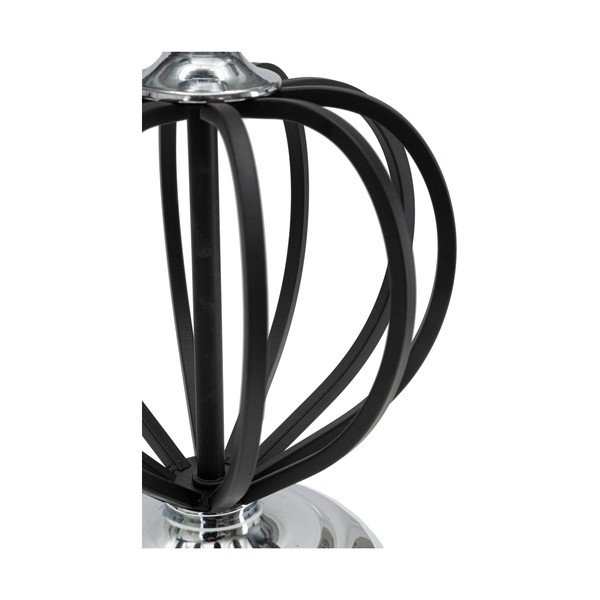 Must-hõbedane tekstiilist varjuga laualamp (kõrgus 44,5 cm) Darky - Mauro Ferretti-image-4