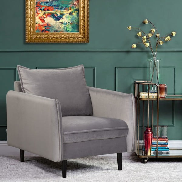 Hall sametist tugitool Juli - Ropez-image-1