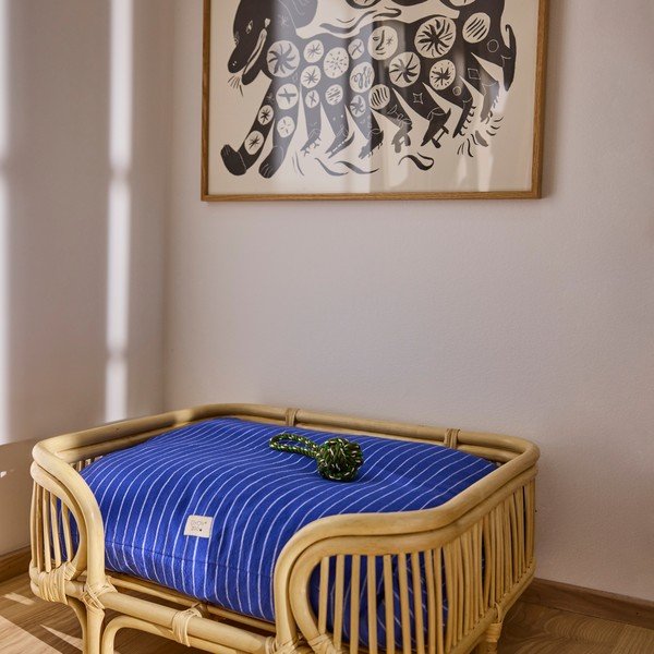Sinine puuvillane koeravoodi 94x75 cm Kyoto - OYOY Living Design-image-1