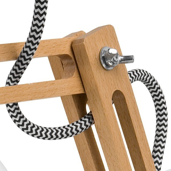 Valge-pruun seinalamp ø 15 cm Marcello - LAMKUR-image-4