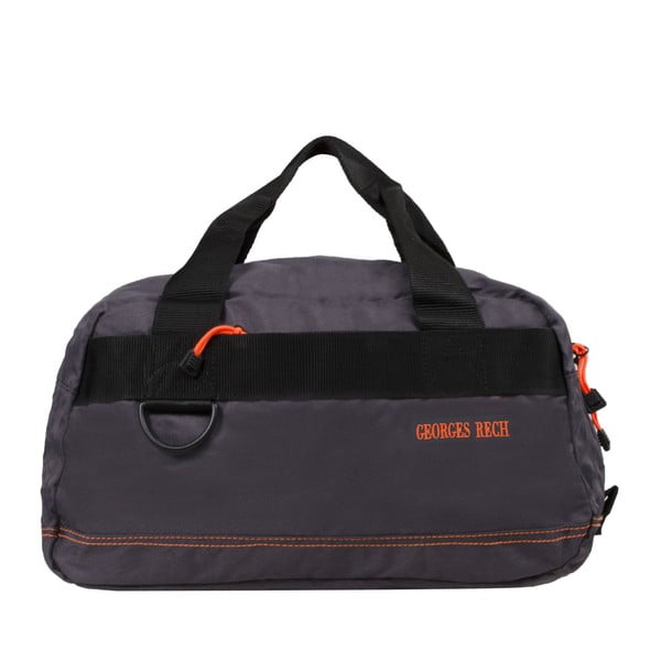 Šedá cestovní taška s oranžovými detaily Unanyme Georges Rech, 17 l