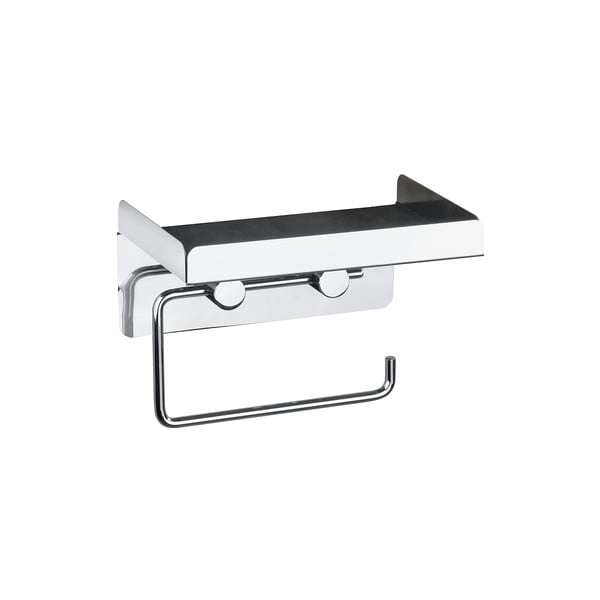 Isepidav WC-paberi hoidja koos hoiualaga - Wenko-image-2