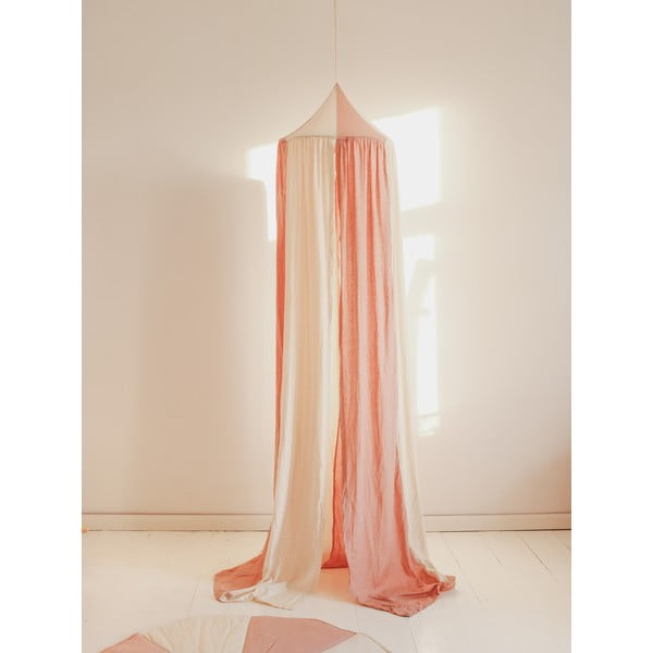 Valge ja roosa puuvillane varikatus Powder Pink Circus - Moi Mili-image-1