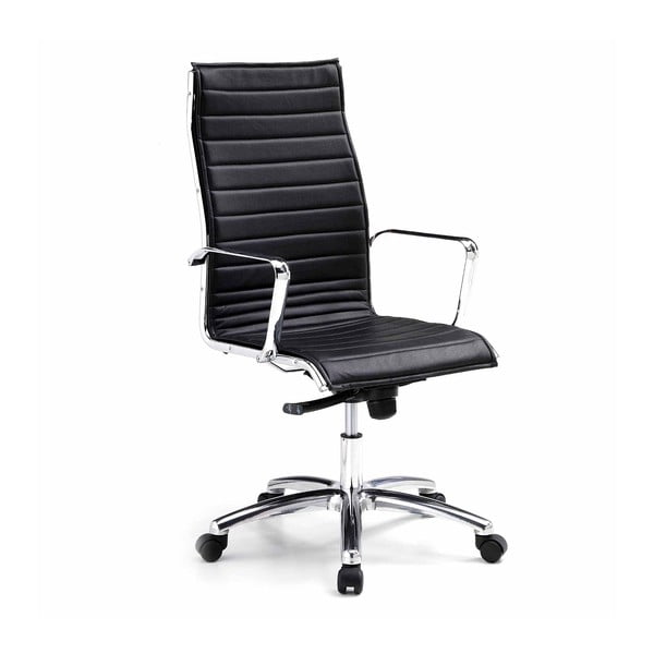 Černá kancelářská židle s kolečky Zago High Chrono