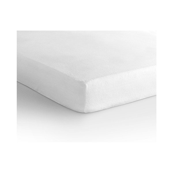 Bílé elastické prostěradlo Sleeptime Molton, 190/200 x 220/230 cm