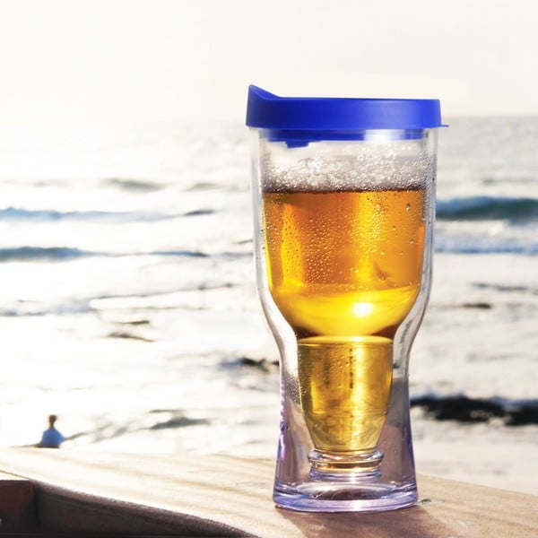 Nezničitelná sklenice na pivo Brew2Go, modrá