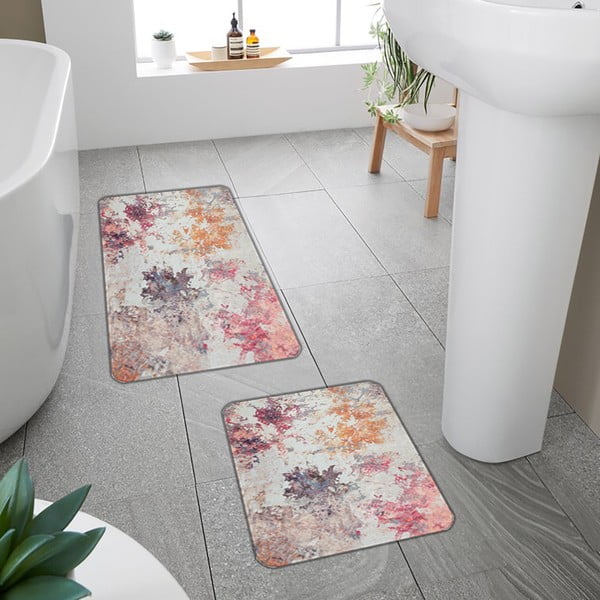 Roosa-lilla vannitoamattide komplekt 2 tk 60x100 cm - Mila Home-image-4