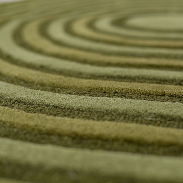 Roheline käsitsi kootud villane vaip 150x240 cm Conway Retro - Flair Rugs-image-2