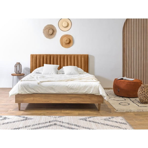 Kaheinimesevoodi vask/loomuliku värviga 180x200 cm, vask/loomuliku värvi Oceane - Bobochic Paris-image-2