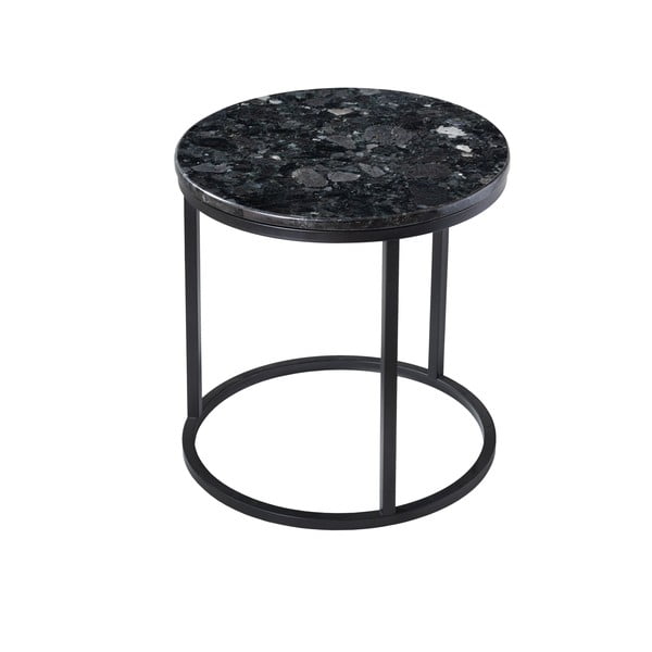 Mustast graniidist laud musta Crystal alusega, ⌀ 50 cm Crystal Labradorite - RGE
