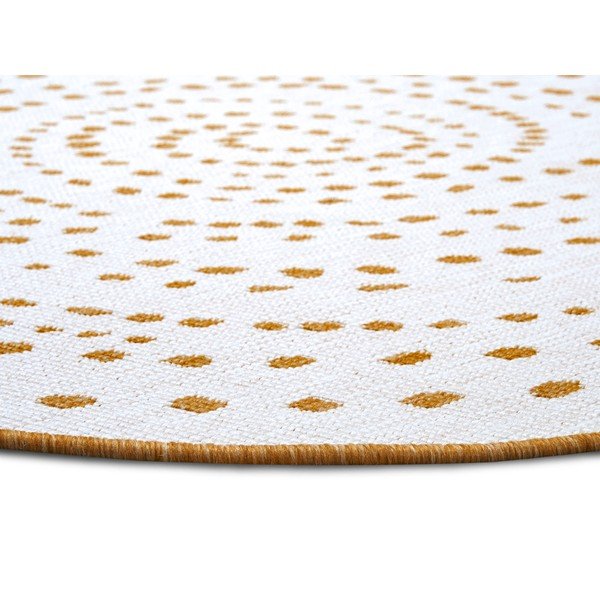 Ookerkollane-valge ümmargune õuevaip ø 200 cm Bali - NORTHRUGS-image-3