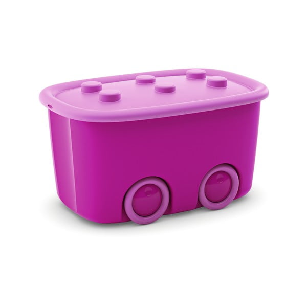 Roosa plastikust laste hoiukast 58x39x32 cm Funny Box - KIS