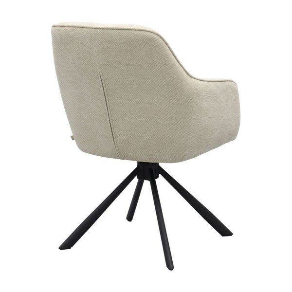 Kreemjas polsterdatud söögitool käetugedega Avola - Unique Furniture-image-4