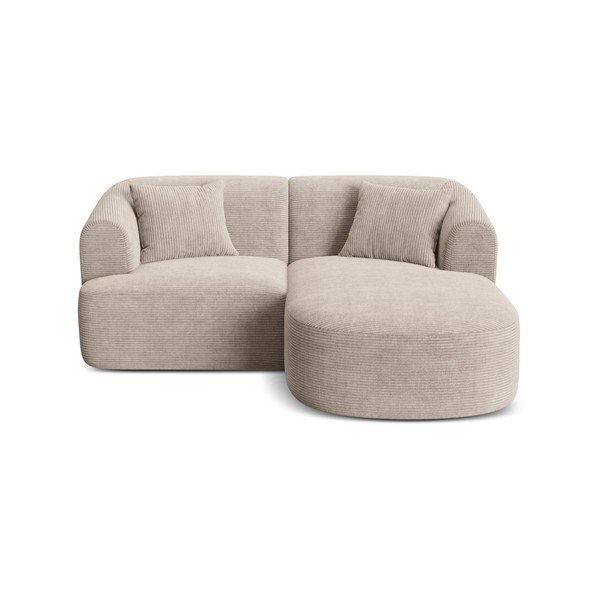 Helepruun kordvelvetist nurgadiivan (parem nurk/diivanvoodiga) Campi - Cosmopolitan Design