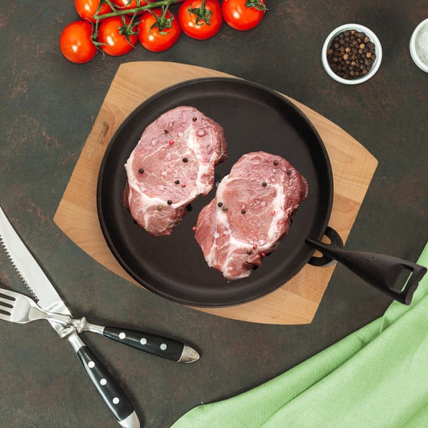 Malmist grillpann eemaldatava käepidemega ø 22 cm LITINA – Orion-image-1