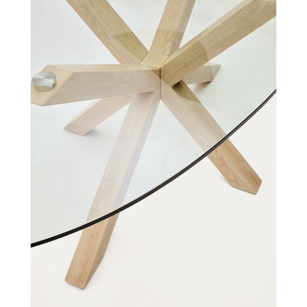 Söögilaud klaasist pealispinnaga 100x200 cm Argo - Kave Home-image-4