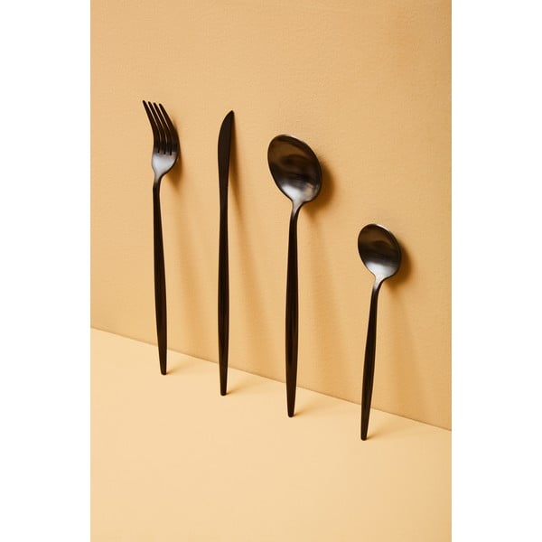 Mustast roostevabast terasest söögiriistad, 16 tk Modern retro - Premier Housewares-image-2