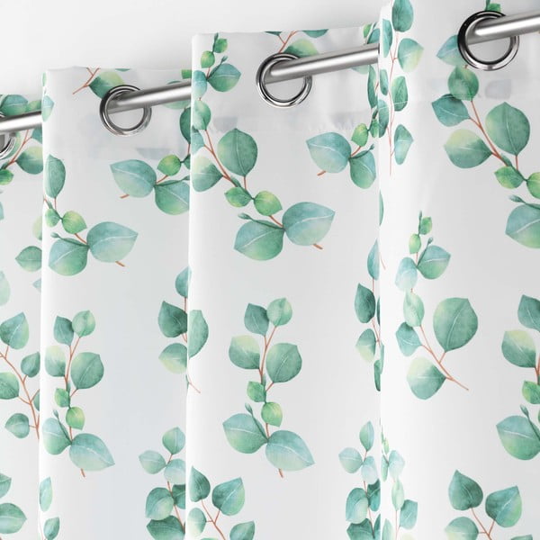 Valge-roheline kardin 140x280 cm Leandre - douceur d'intérieur-image-1