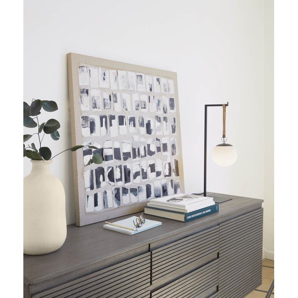 Must metallist laualamp plastvarjuga (kõrgus 60 cm) Monteiro - Kave Home-image-2