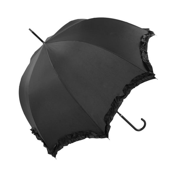 Černý svatební holový deštník Ambiance Scallop, ⌀ 92 cm