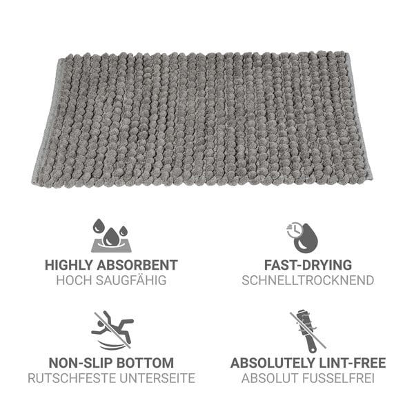 Hall tekstiilist vannitoamatt 50x80 cm Solivo - Wenko-image-4