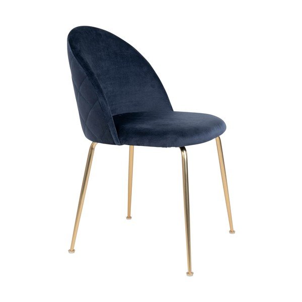 Sinised-kuldsed sametist söögitoolid 2 tk komplektis Geneve – House Nordic-image-3