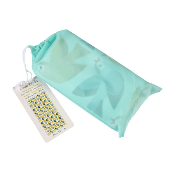 Kollane ja sinine mikrokiust rätik Love Birds, 70 x 150 cm Live Birds - Rex London-image-2