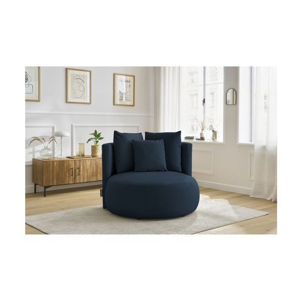 Tumesinine sametist tugitool Cesar - Bobochic Paris-image-1