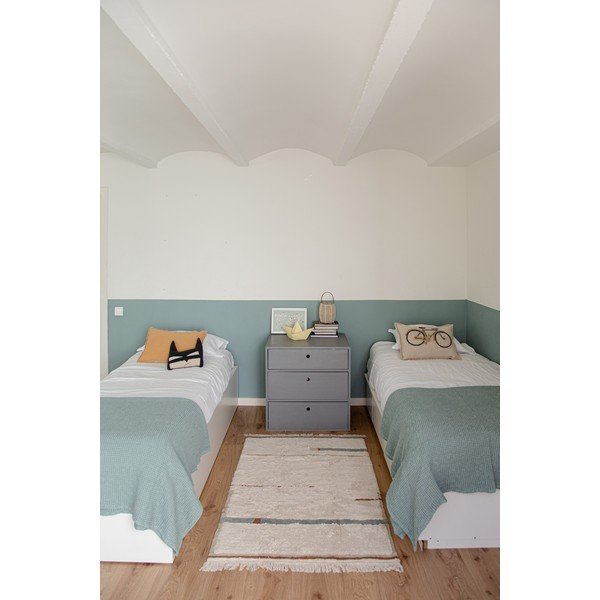 Sinine-kreem pestav käsitsi kootud puuvillane vaip 90x130 cm Lanes Vintage Blue - Lorena Canals-image-3