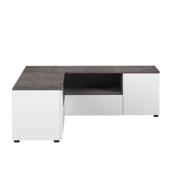 Hall-valge betoonist telerilaud 130x46 cm Angle - TemaHome-image-2