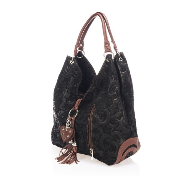 Must nahast käekott Trieste - Giorgio Costa-image-2