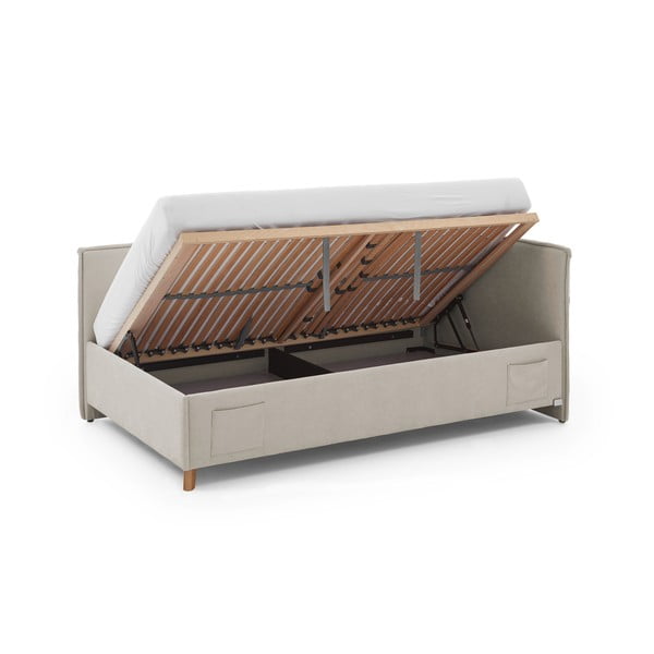 Beež lastevoodi koos panipaigaga 90x200 cm Fun - Meise Möbel-image-2