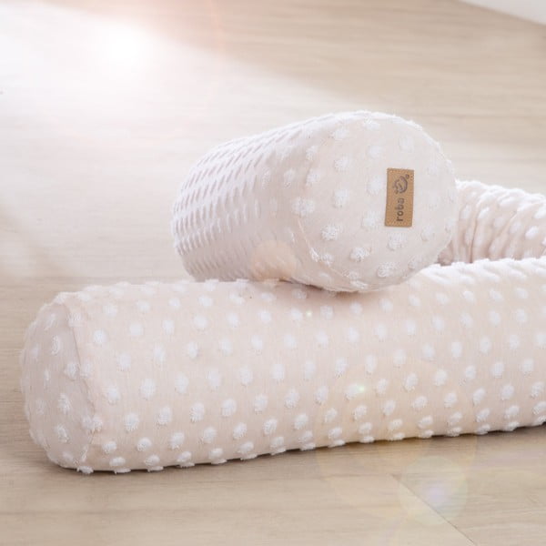 Beež puuvillaseguga võrevoodi äärekaitse 170 cm Frosty Almond - Roba-image-3