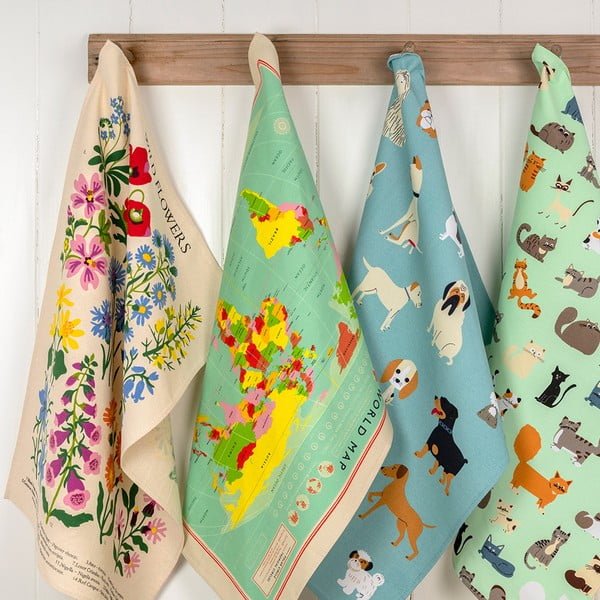 Beež puuvillane teerätik , 50 x 70 cm Wild Flowers - Rex London-image-2